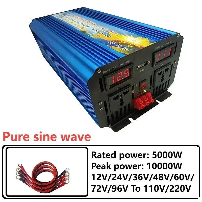 5000W 12V 24V 36V 48V 60V 72V  - Pure Sine Wave Inverter 5000W 48V 220V review and price