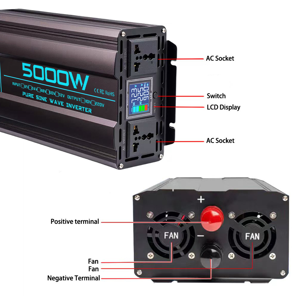 Pure Sine Wave Inverter 48V/72 - Pure Sine Wave Inverter 5000W 48V 220V review and price
