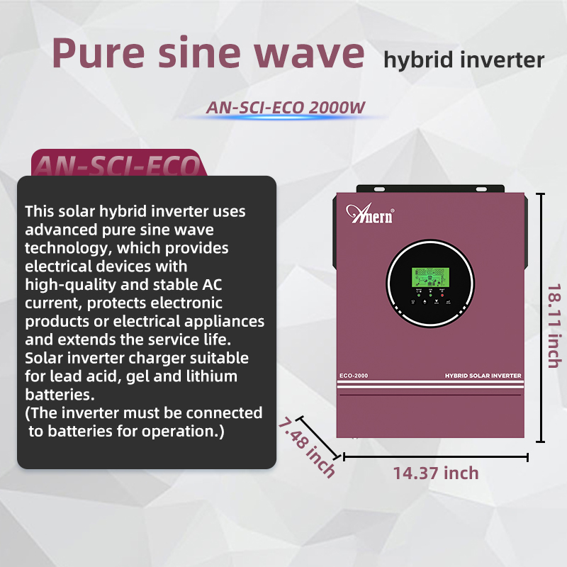 Anern 3200W 2000W Off Grid Hyb - Grid Tie Inverter Limiter 2000W review and price